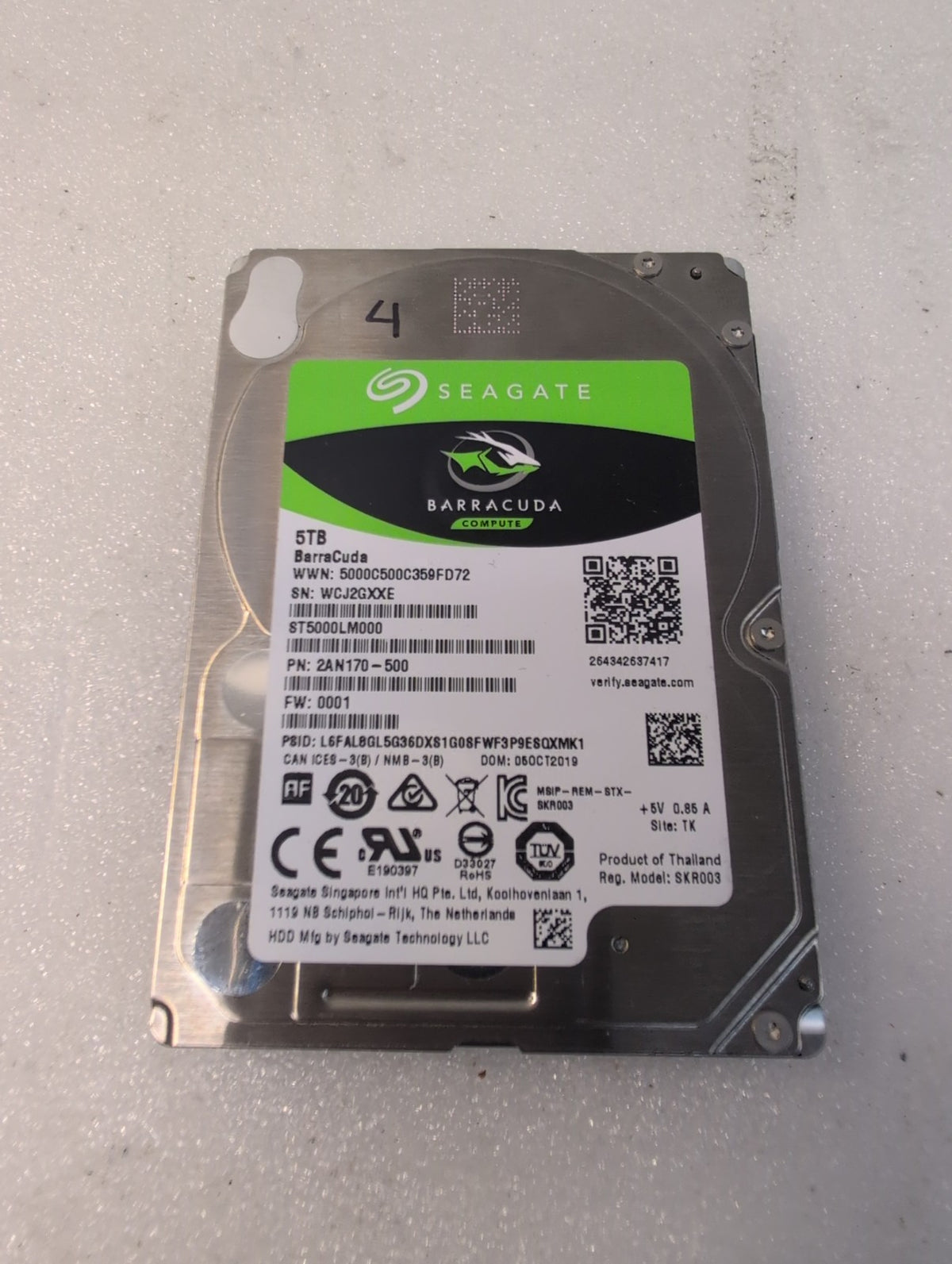 🎸 Seagate BarraCuda ST5000LM000 5TB 2.5" SATA Internal Laptop Hard Drive (Read)