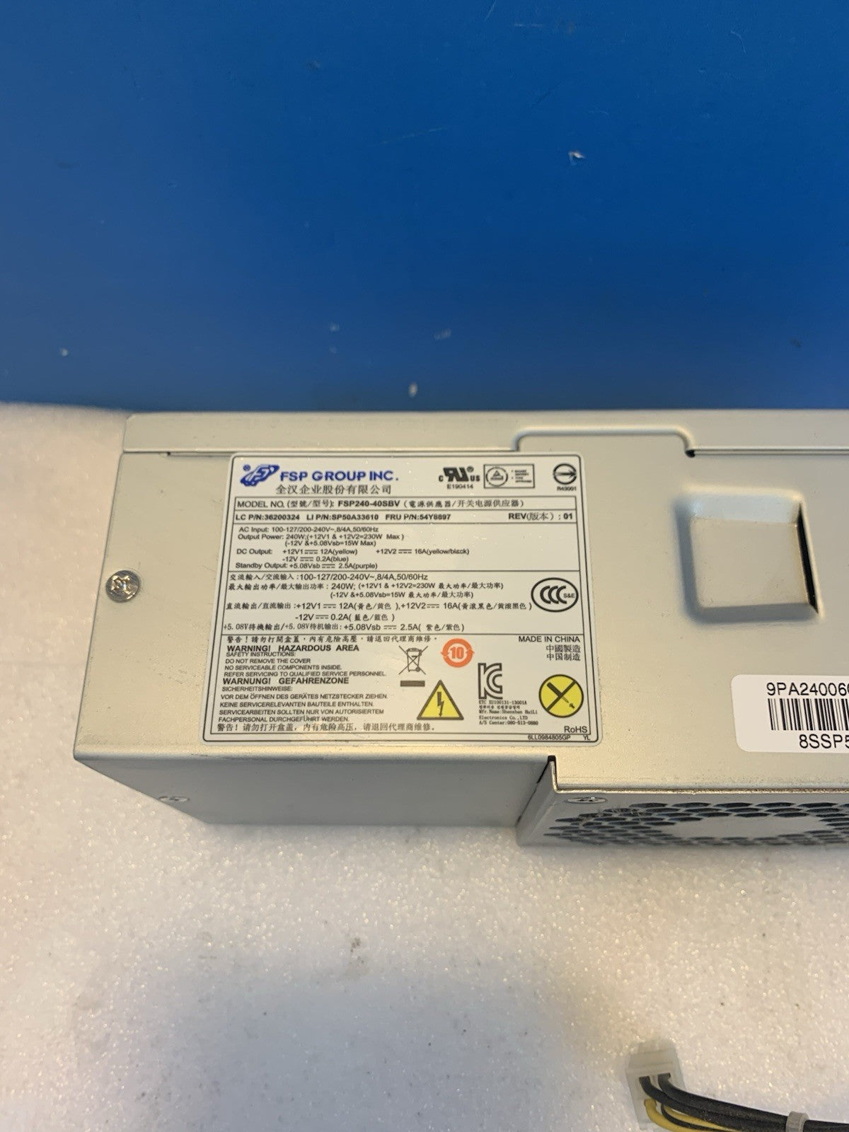 🔥 FSP240-40SBV 240W Power Supply Lenovo ThinkCentre M83 M93 SFF PSU