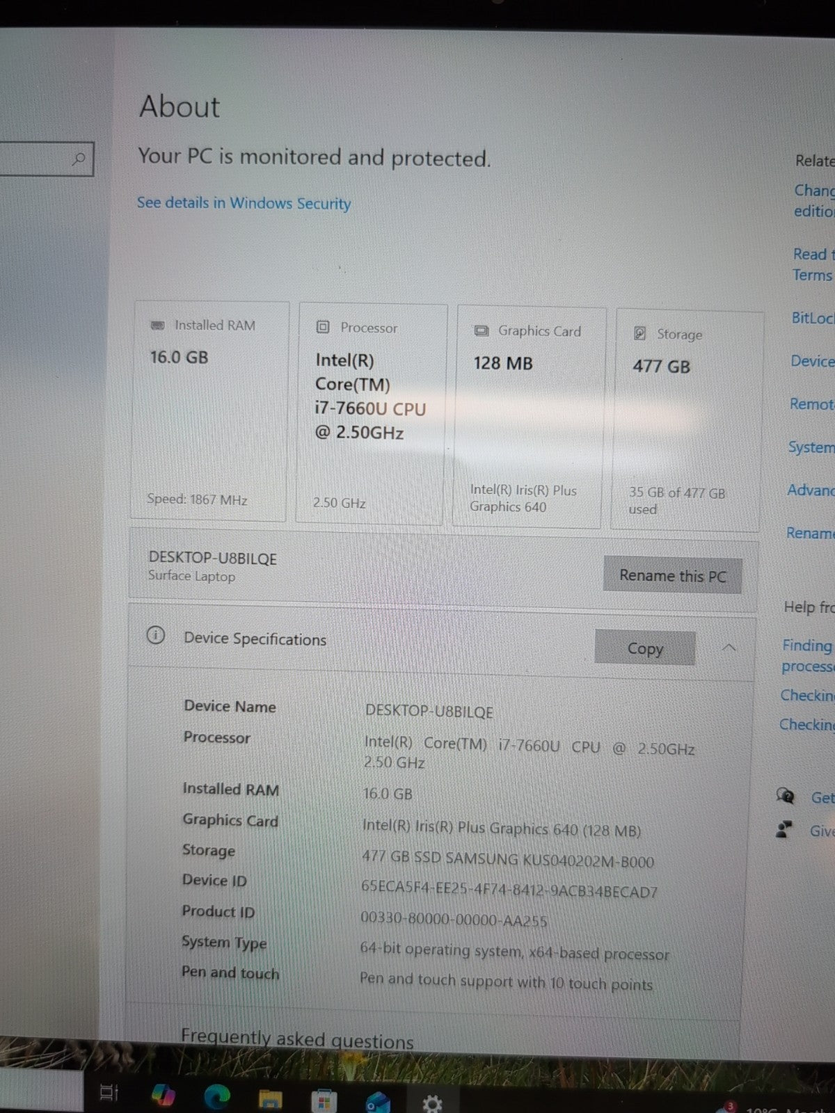 🔥NICE Microsoft Surface 1769 13.5" Touch Laptop i7-7660U/16GB/512GB SSD/Win 10-