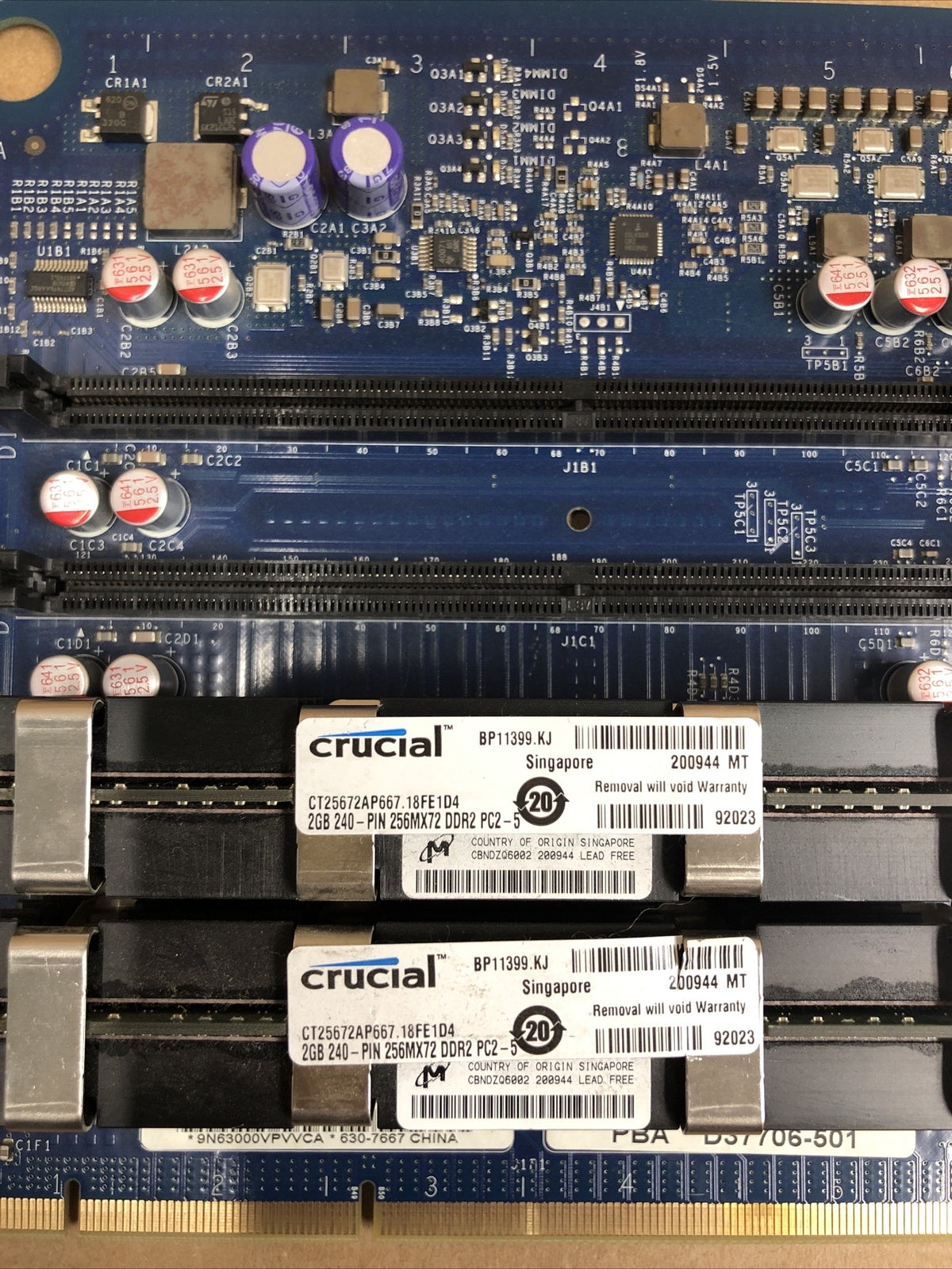 +Apple Mac Pro Ram Riser Boards D37706-501 820-1981-A W/2 x 2GB RAM