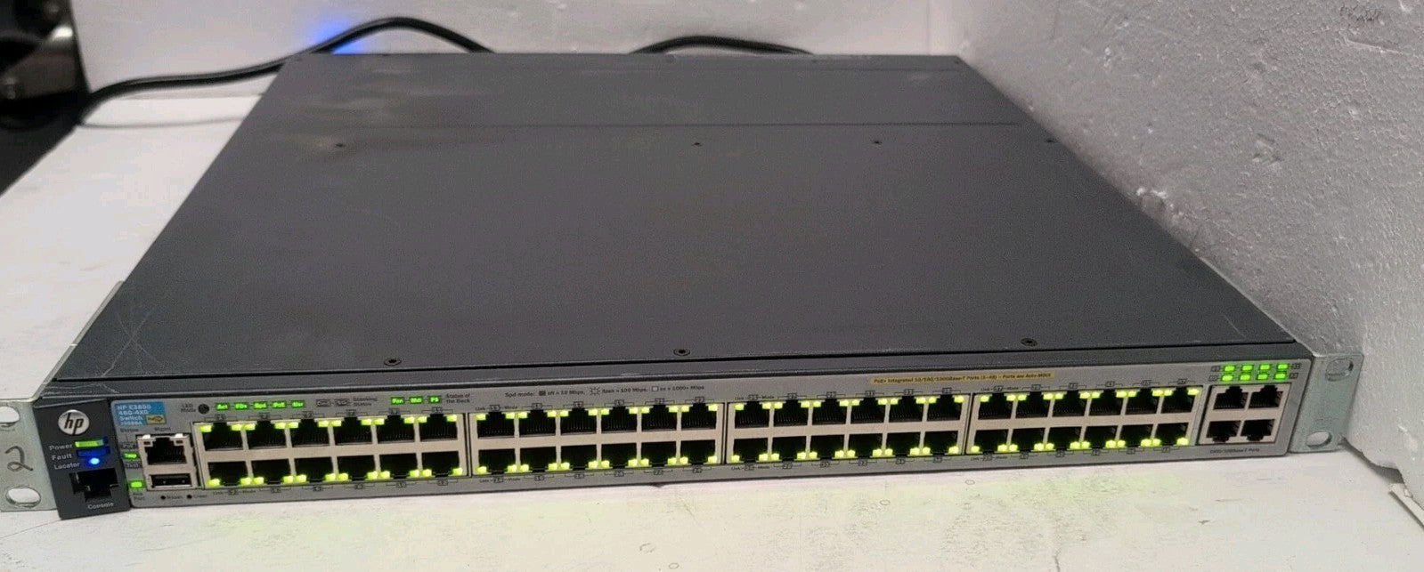 🔥 HP J9588A E3800 48-Port Gigabit 4x 10GBase-T 3800-48G-4XG POE Switch +PSU -