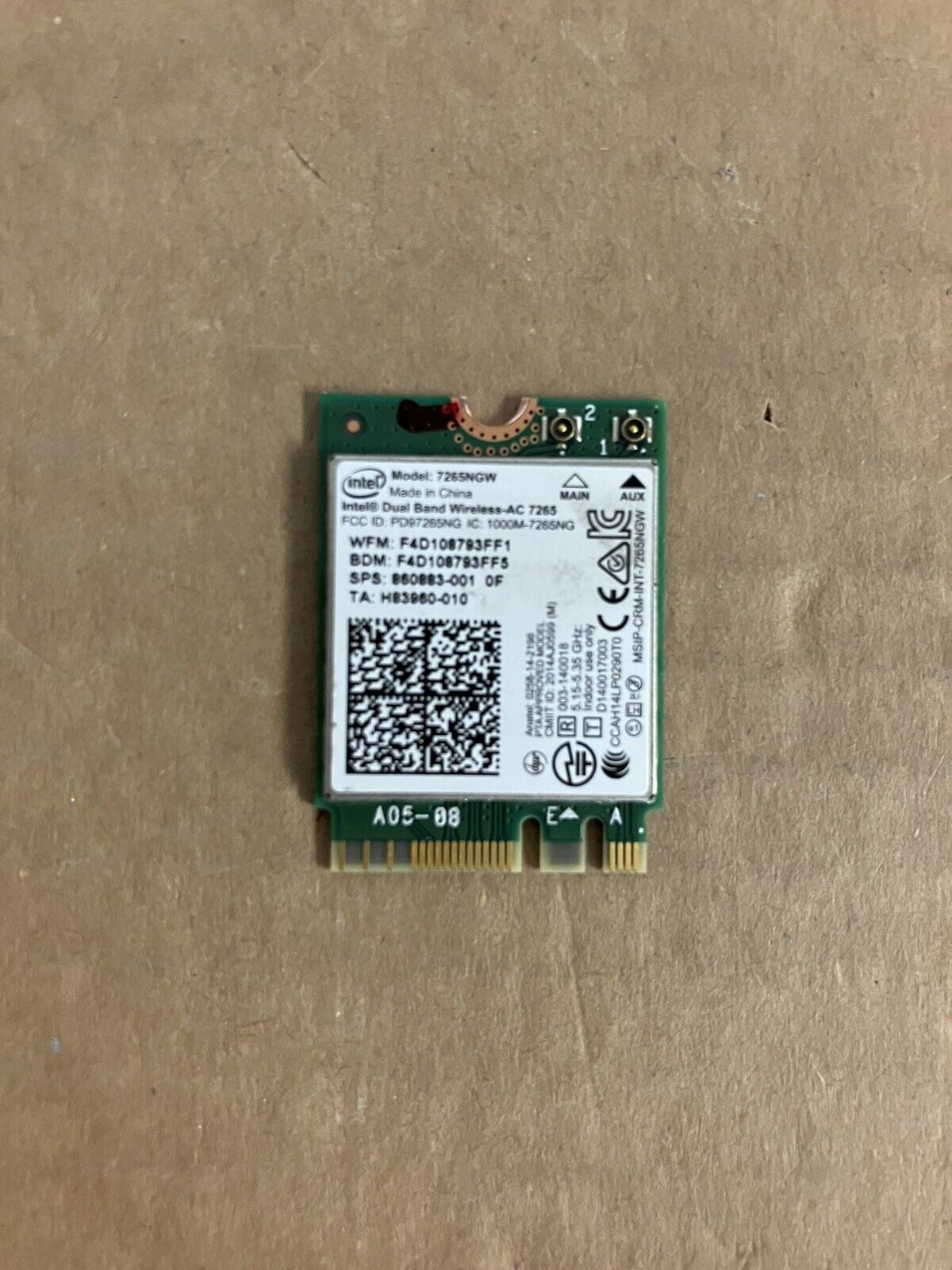 ~ Intel Dual Band 2x2 Wireless-AC 7265 + Bluetooth 4.2 WIFI Card 