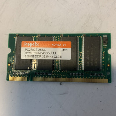 hynix PC2700S-25330 HYMD232 M646 D6-J AA 256MB DDR 333MHZ CL2.5 memory
