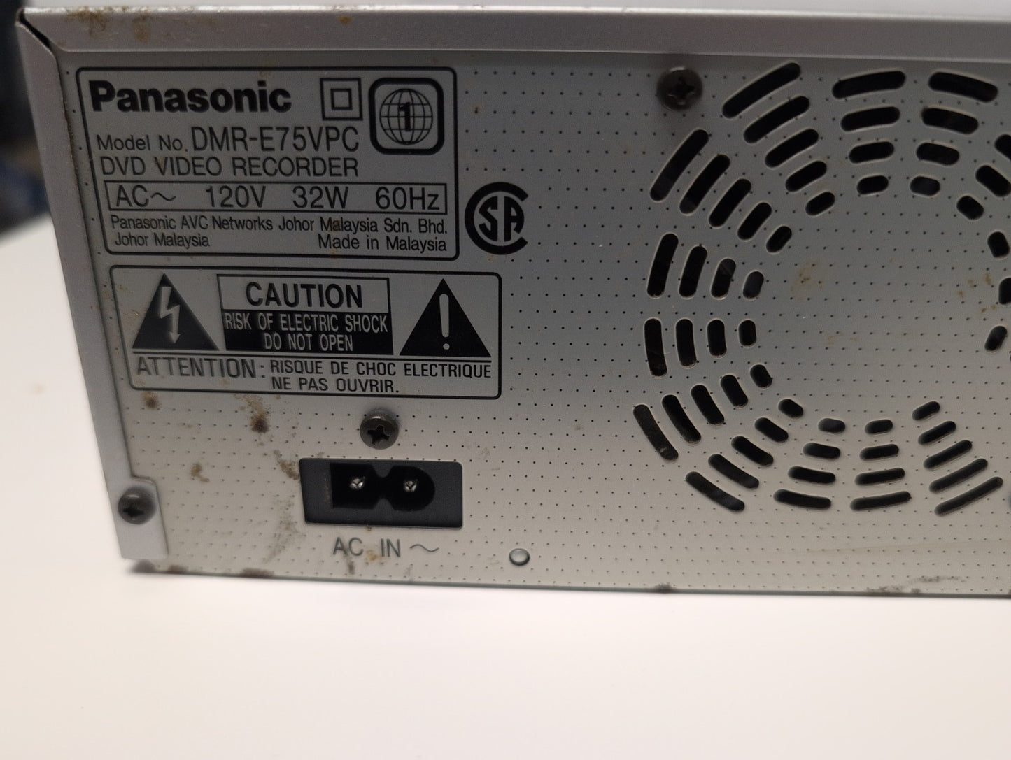 🔥 Panasonic DMR-E75V DVD Recorder VHS VCR Combo Silver TESTED (NO Remote) -