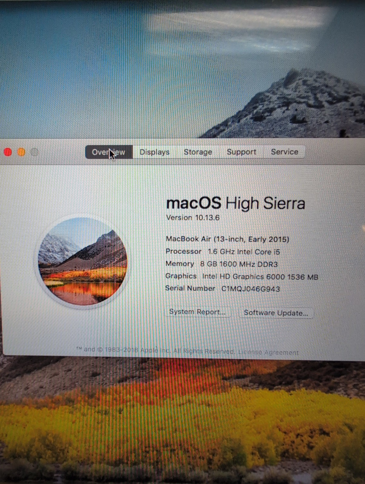 🎸 Apple MacBook Air 13-inch Early 2015 A1466 i5 1.6GHz 8GB 128GB SSD (No AC)