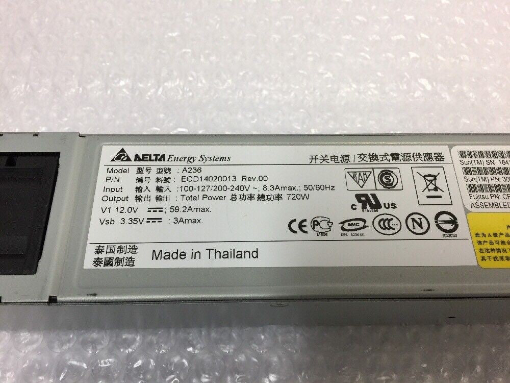 - Sun A236 300-2234  720W  Server Power Supply for T5120 T5140 @@@ 