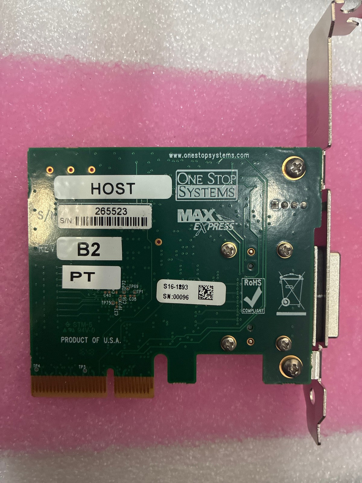 🔥 One Stop Systems MAX Express OSS-PCIe-HIB25-x4 PCIe x4 Host Adapter Card