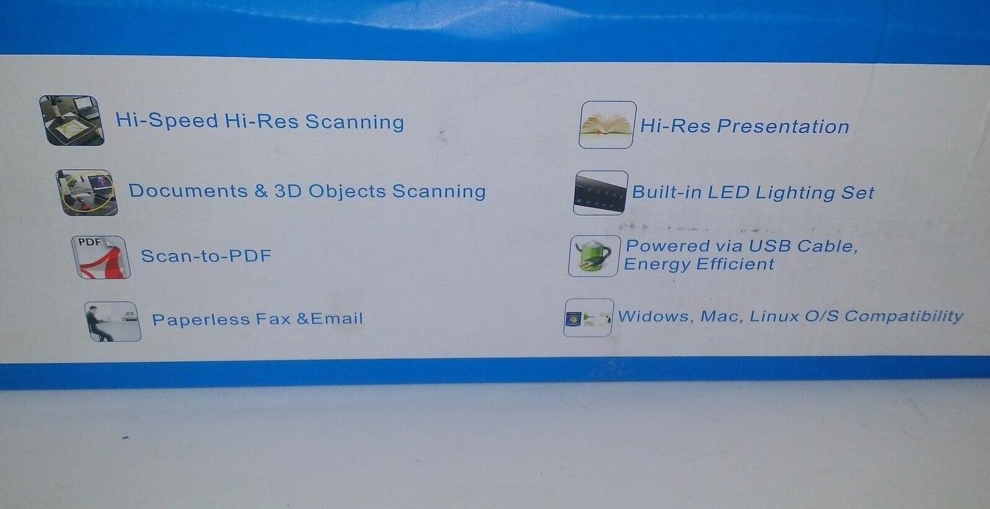 AIO Document Scanner & Visual Presenter - windows/Mac/Linux compatible (see pic)