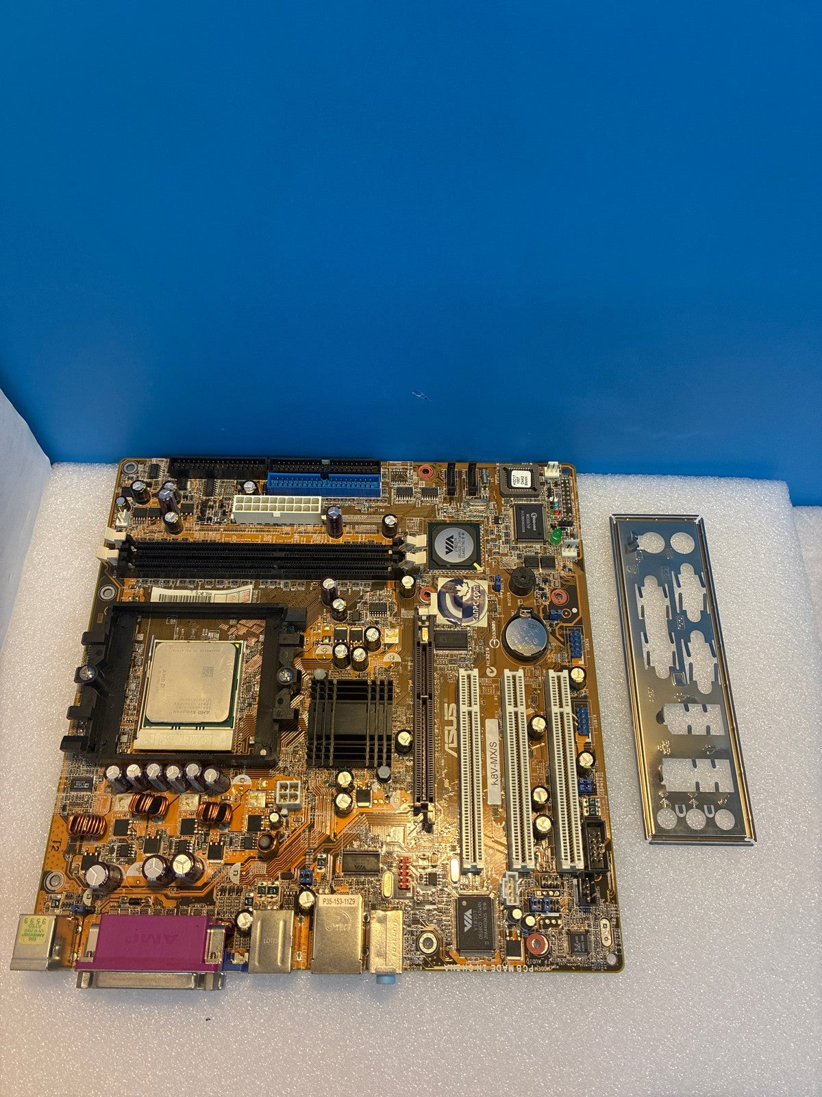🔥 ASUS K8V-MX/S Socket 754 Motherboard with AMD Sempron 2600+ CPU