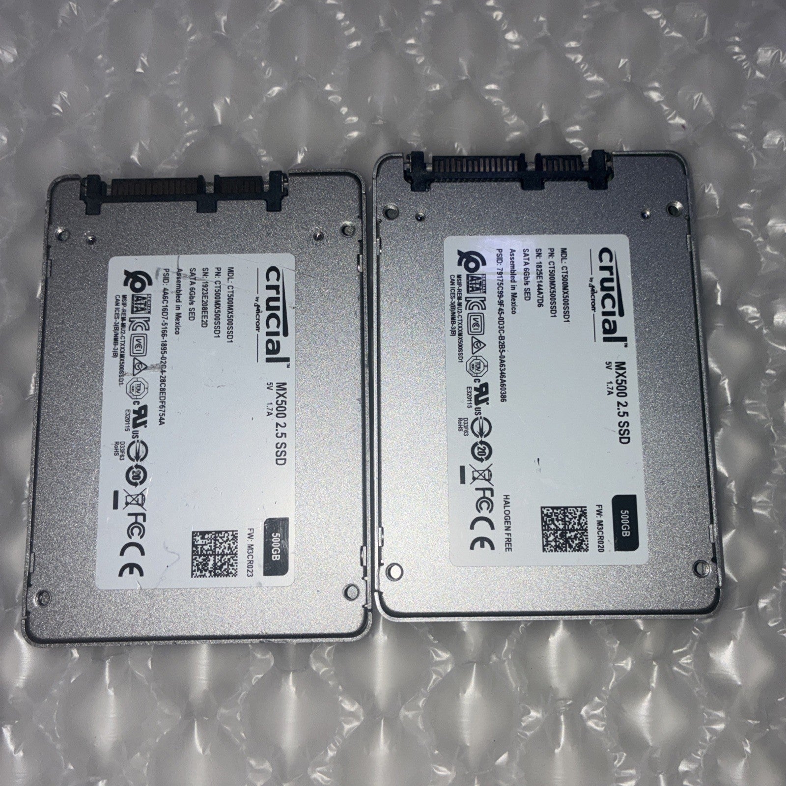 2x 🔥 Crucial MX500 500GB 2.5-Inch SATA Internal SSD Silver CT500MX500SSD1