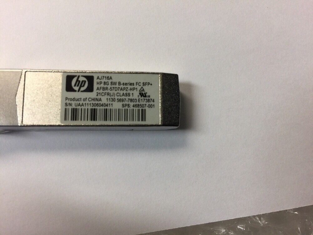 - 12x HP AJ716A 8GB Short Wave B-series FC SFP+ Transceiver 468507-001