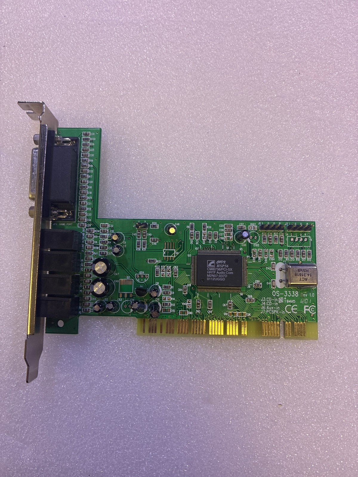 🔥 C-Media CMI8738 PCI Sound Card OS-3338 Rev 1.0 with Game/MIDI Port