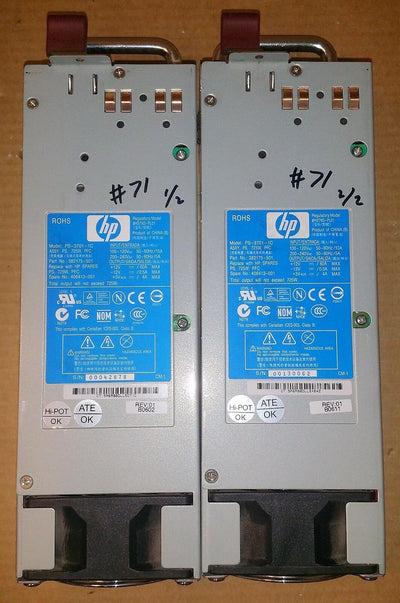 2 x Genuine OEM HP Proliant ML350 PS-3701-1C DC Power Supply PSU 725W 12V 60A @@