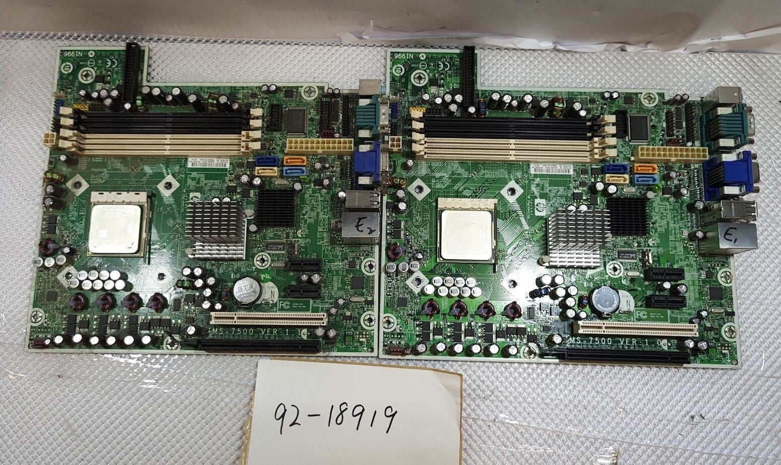 - 2x HP Compaq DC5805 SFF Motherboard 461537-001 450726-000 450725-002 W/AMD @@@