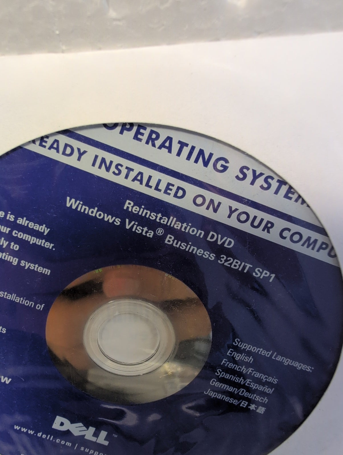 🎸 Dell Windows Vista Business 32-bit SP1 Reinstallation DVD DP/N 0J229H