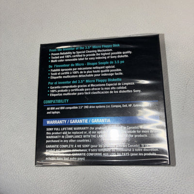New 🔥 10 Pack Sony 3.5" Floppy Disk MFD-2HD HD IBM Formatted Sealed Vintage