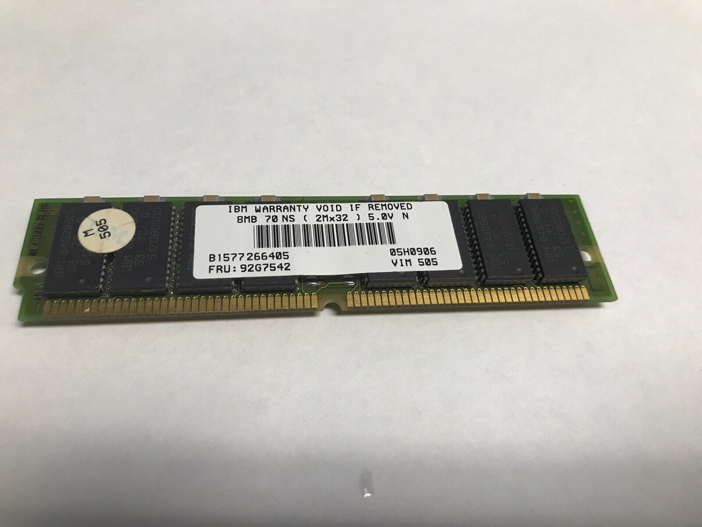 IBM 8MB 70ns 2Mx32 92G7542 Memory Ram