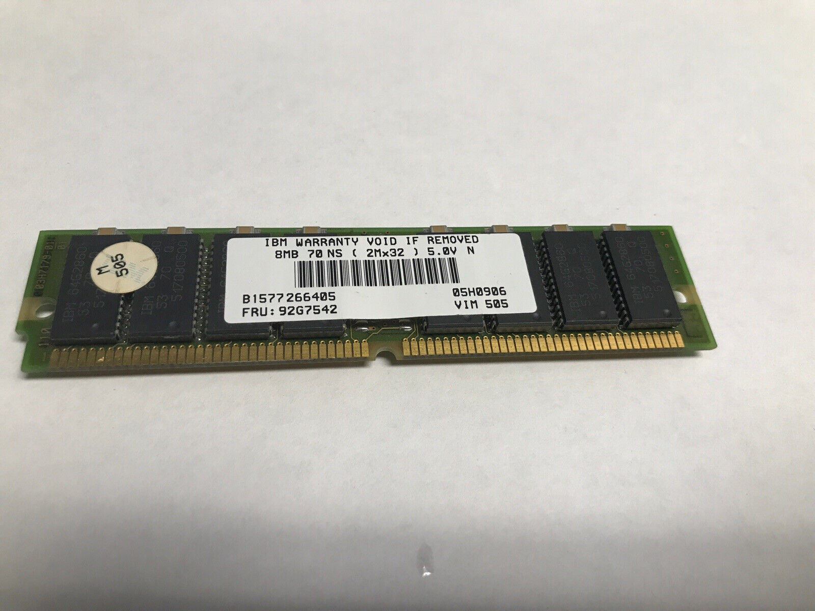 IBM 8MB 70ns 2Mx32 92G7542 Memory Ram