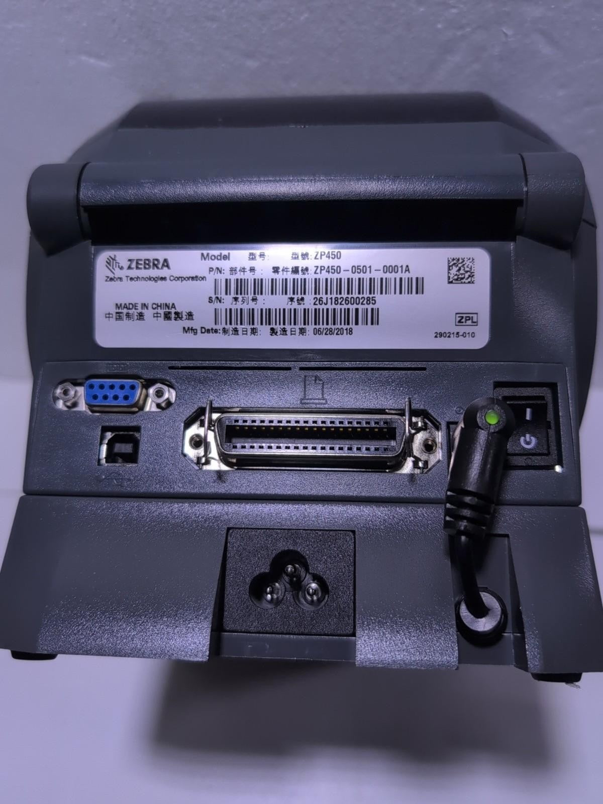 Unused Zebra ZP450 Direct Thermal USB Label Printer ZP450-0501-0001A  -