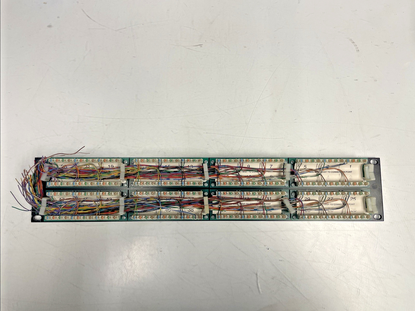 🔥AT&T PATCH PANEL 48 PORT 1100CAT5 MODULAR JACK PANEL, EIA - T568 A  +