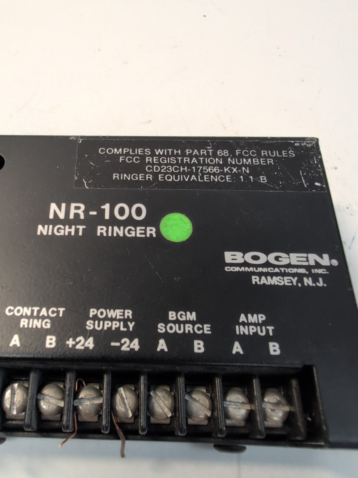 🔥Bogen Communications NR-100 Night Ringer Alert System 24VDC -