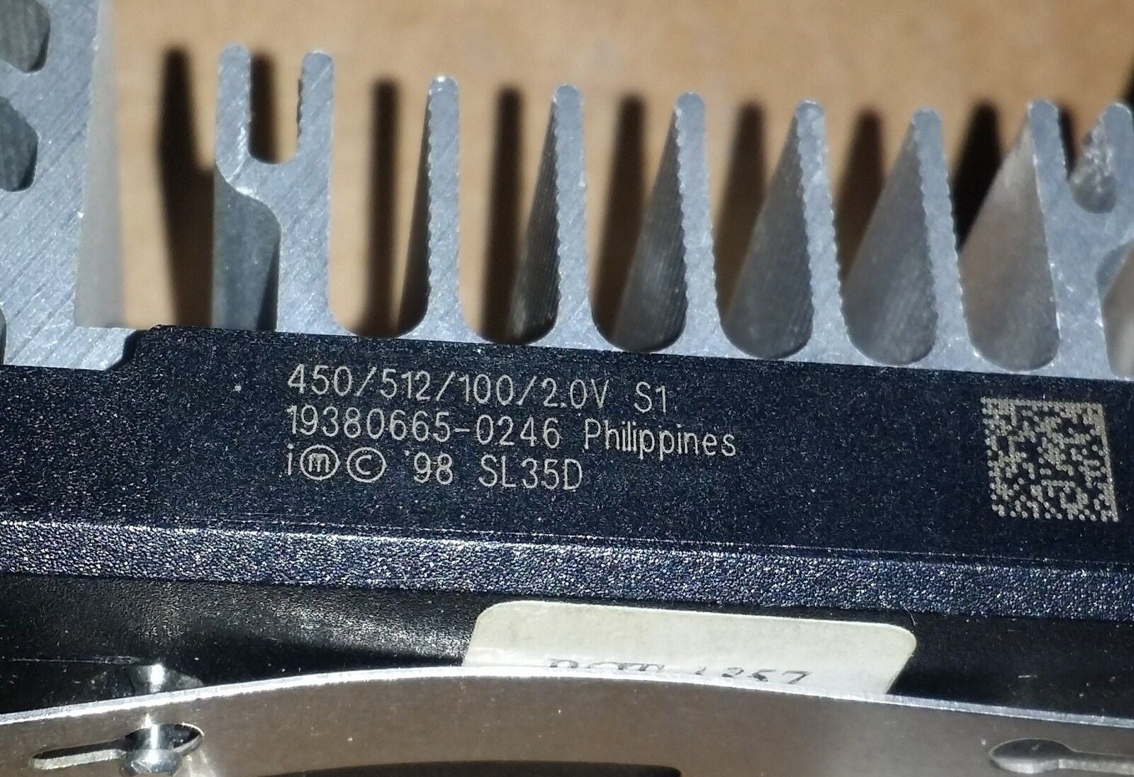 SL35D INTEL PENTIUM III P3 450MHZ Processors with heatsink