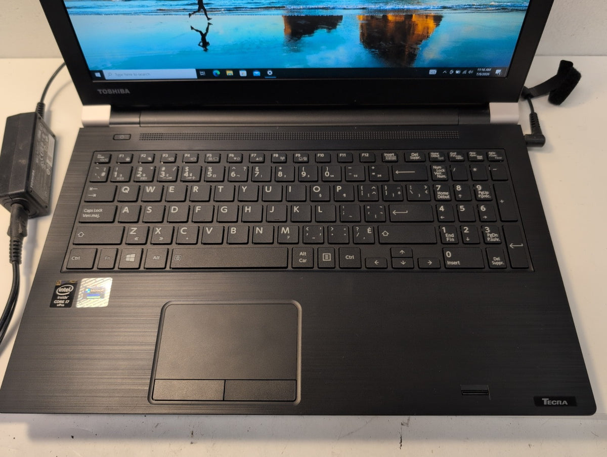🎸 Toshiba Tecra A50-C 15.6" Laptop i7-5600U /8GB RAM /500GB HDD/Win10 Pro