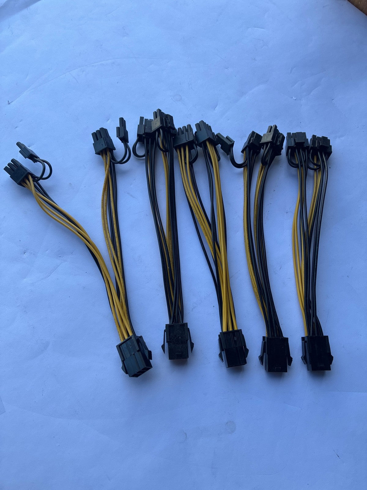 🔥 Lot of 5 PCIe Power Splitter Cables 6-Pin to dual 8-Pin (6+2) GPU