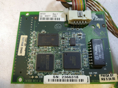 - Zebra  34101 REV 1 Ethernet Kit  For Z4m Plus Z6m Plus Printer
