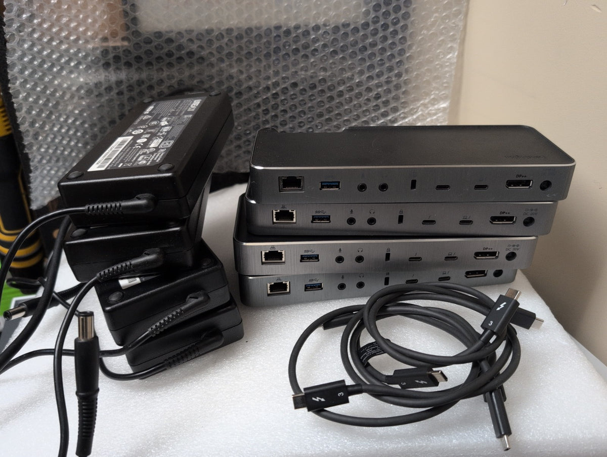 4x Kensington SD5200T Thunderbolt 3 Dock Station K38300 + Power Adapter/Cable  -