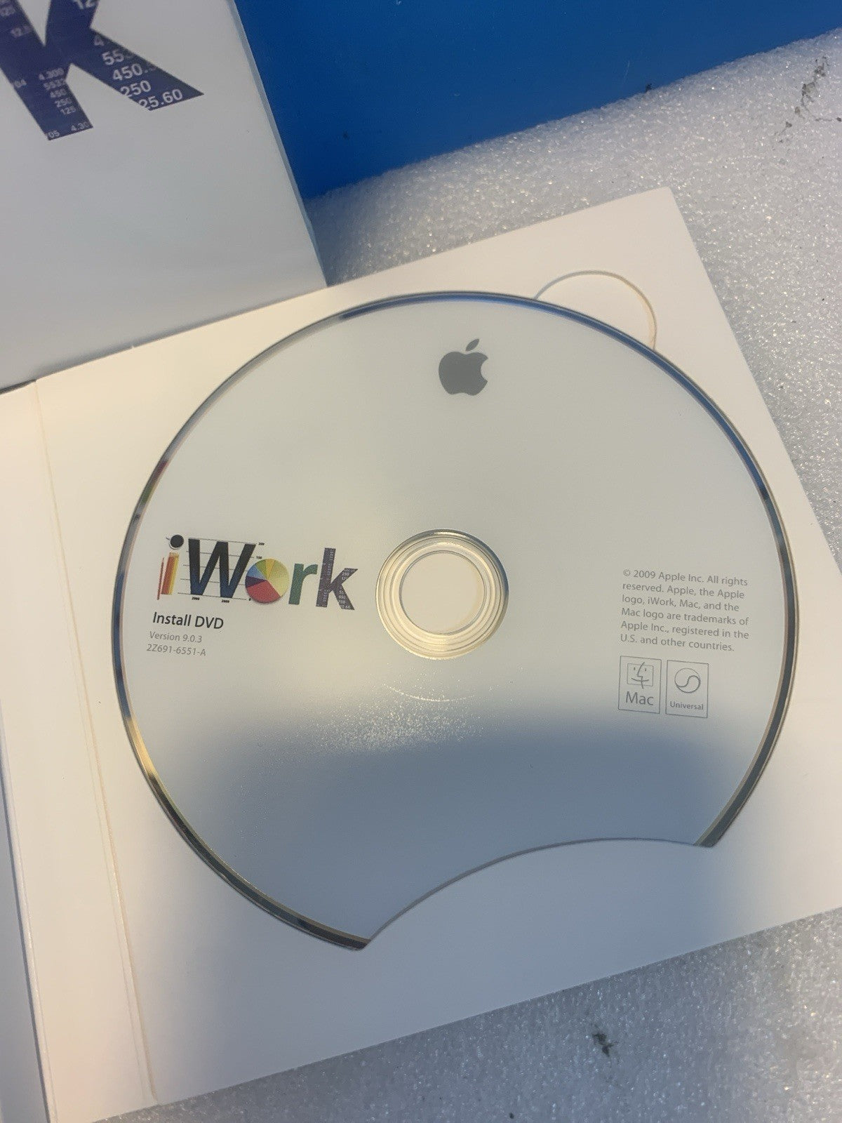 New 🔥 Apple iWork 9 Install DVD Mac 9.0.3 Disc w/ Sleeve