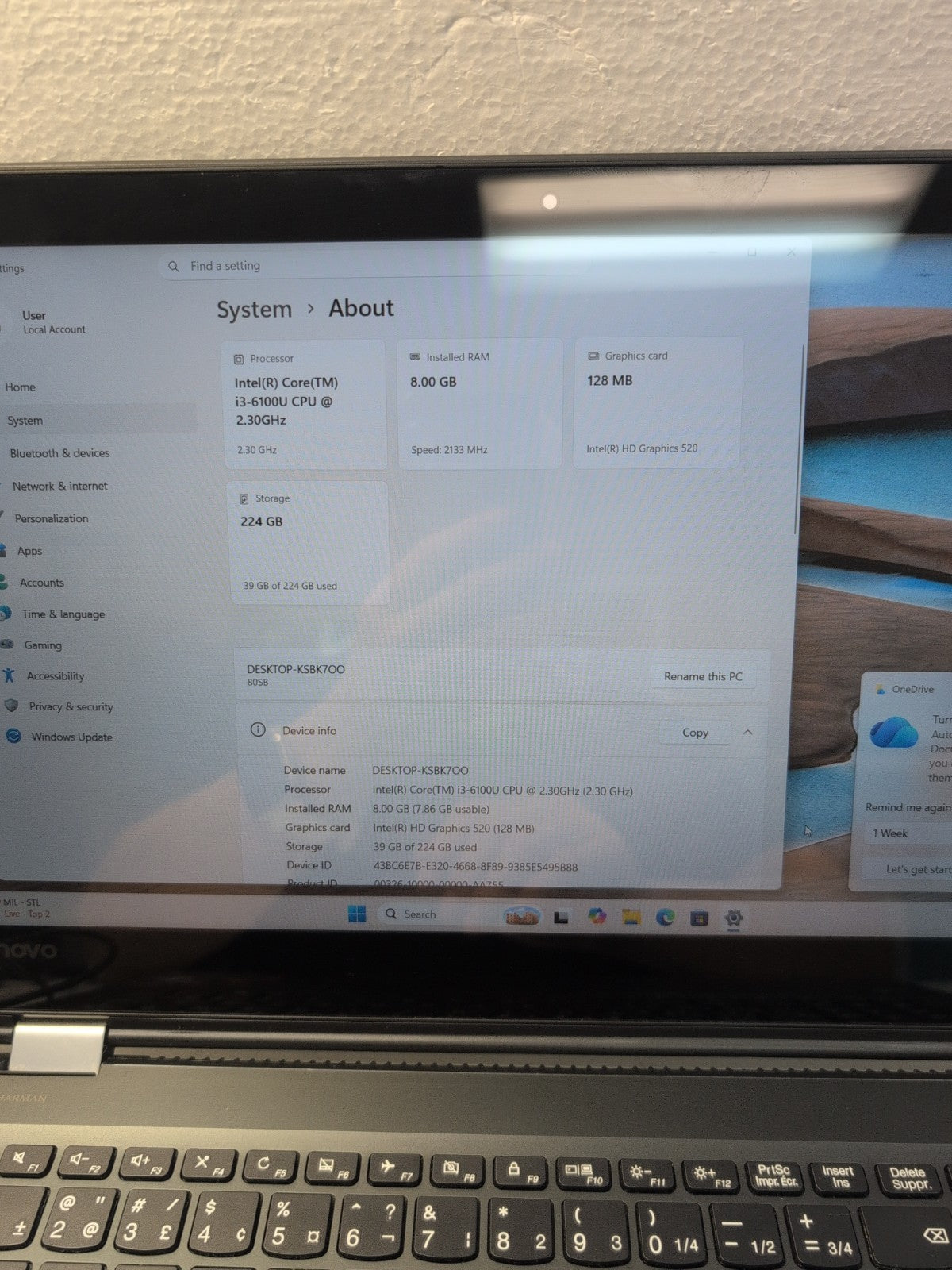 🔥Lenovo ideapad FLEX 4 1570 2in1 15.6 Touch Laptop i3-6100/ 8GB/240GB SSD/W11 -