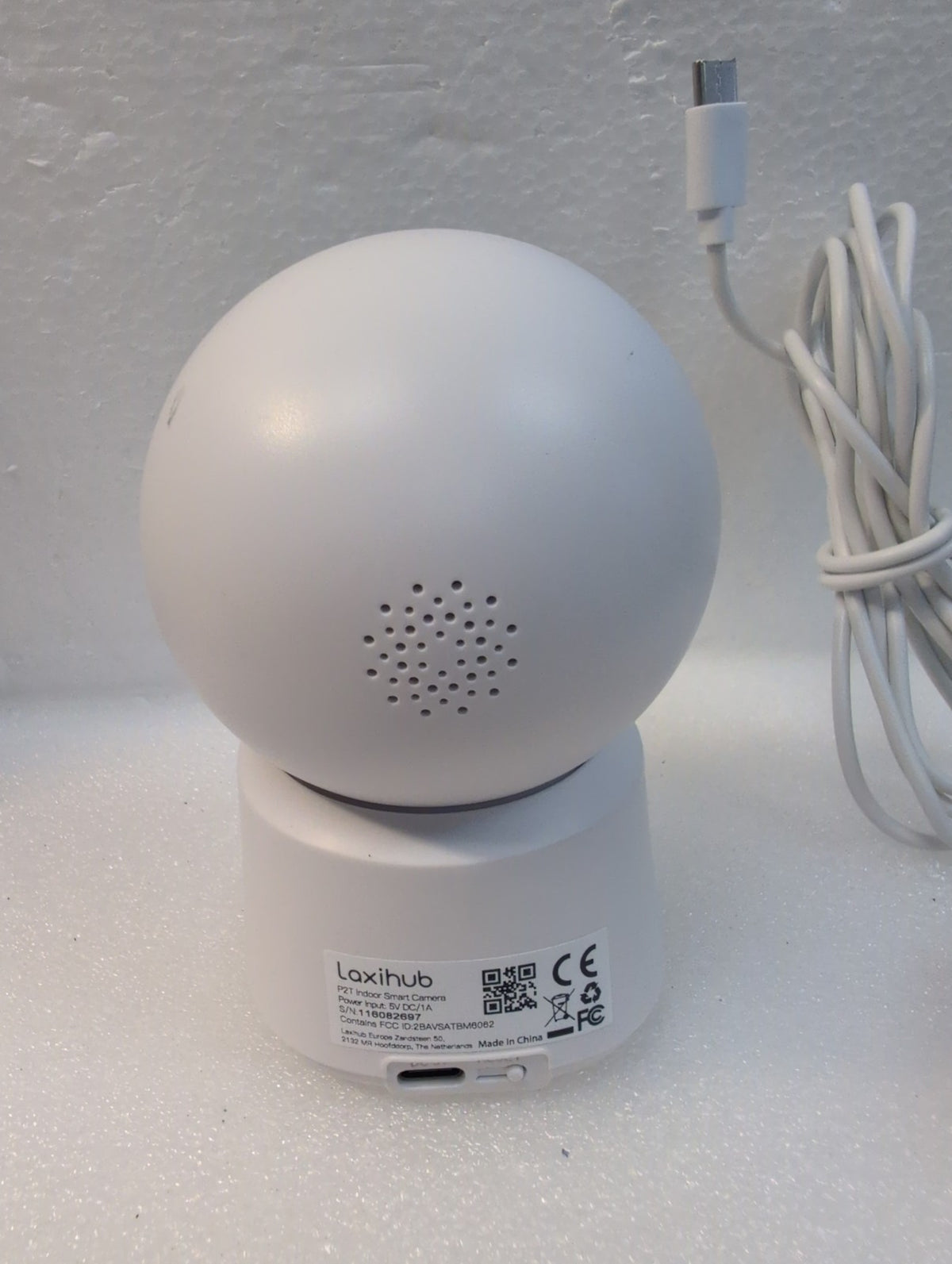 🎸 Laxihub P2T Indoor Smart Pan-Tilt WiFi Home Security Camera White USB-C