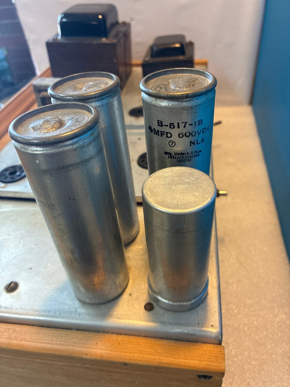 🔥 Vintage Vacuum Tube Amplifier Chassis 6L6-G 5U4-G Wood Frame As-Is Parts