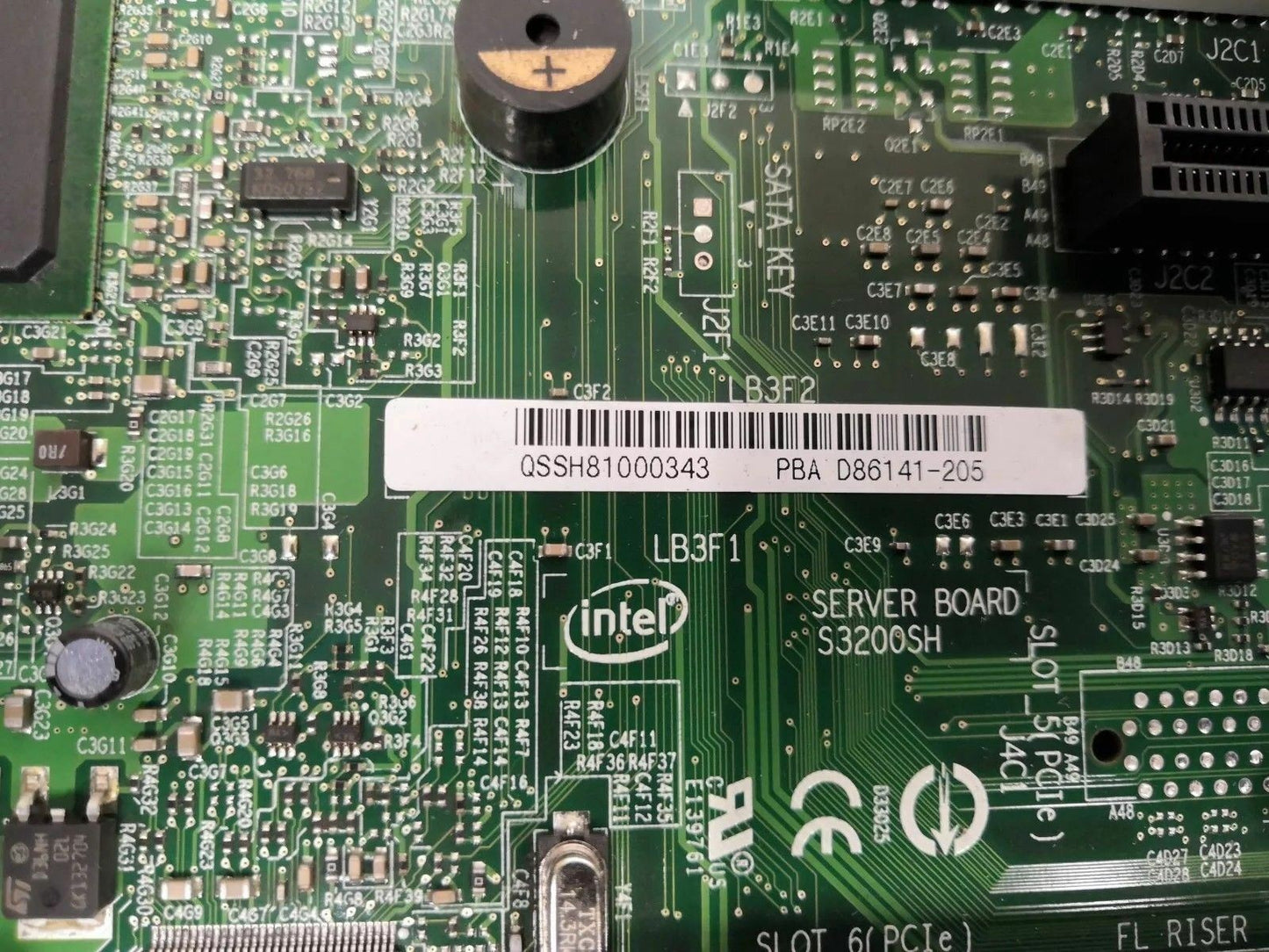 + Intel S3200SH D86141 Motherboard With Intel Xeon 2.40 GHz Cpu & I/O Plate