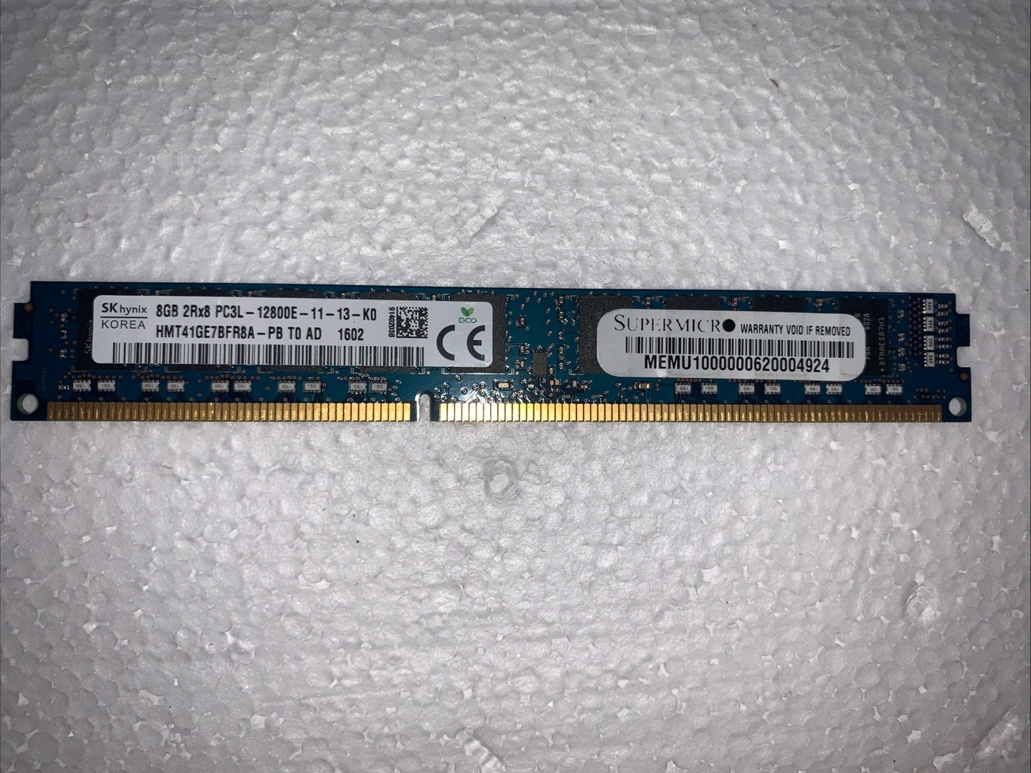 🔥 Supermicro / SK hynix 8GB DDR3L-1600 PC3L-12800E ECC UDIMM 2Rx8 Server RAM