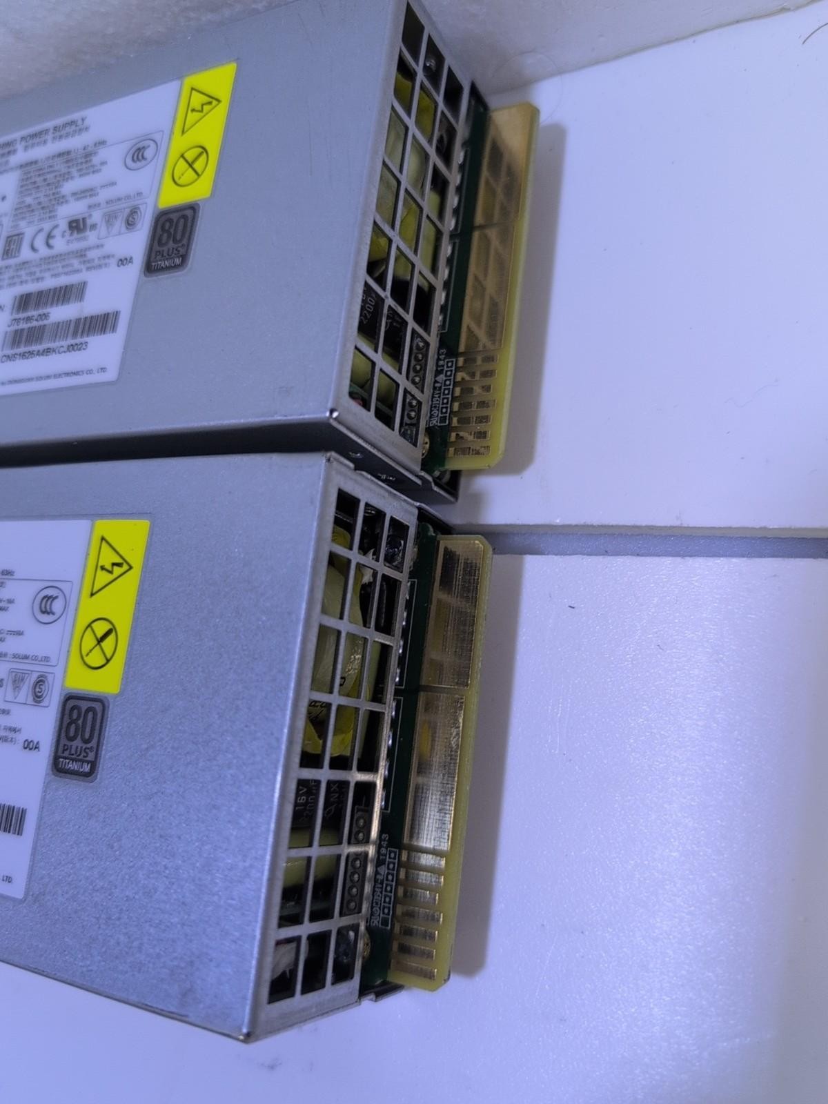 One Pair Intel PSSF162205A 1600W Server Switching Power Supply J78186-006 -