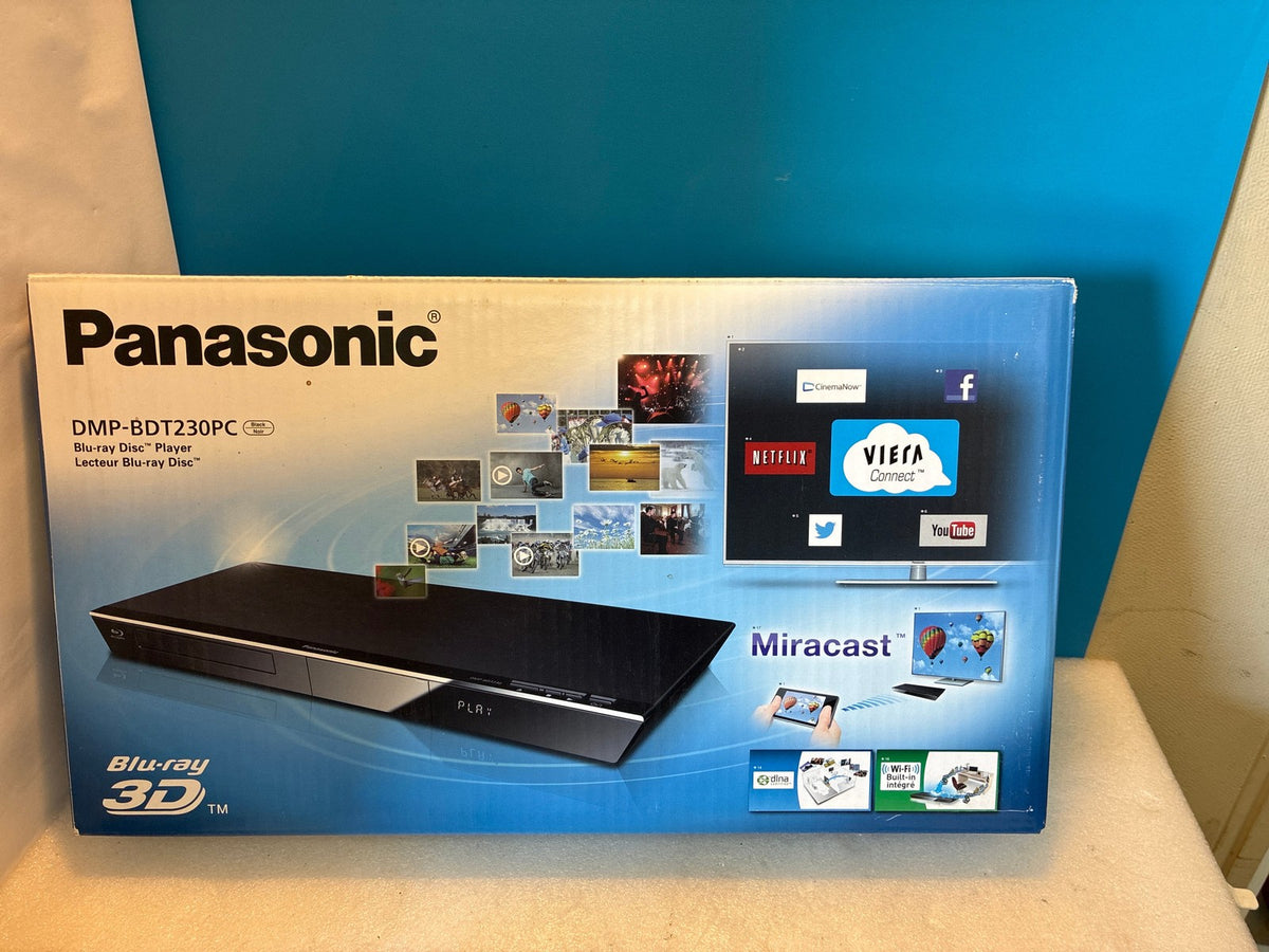 🔥 Panasonic DMP-BDT230PC Blu-ray 3D Disc Player Wi-Fi DLNA Streaming Black