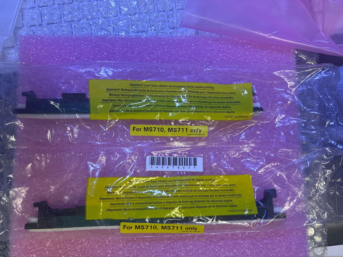 🔥 Lexmark 24D0387-001 Label Fuser Cleaner for MS710 MS711 - Lot of 2