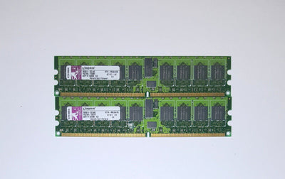 2x Kingston KTH-MLG4/2G 1GB DDR2 PC2-3200 240pin ECC Server Memory @@@