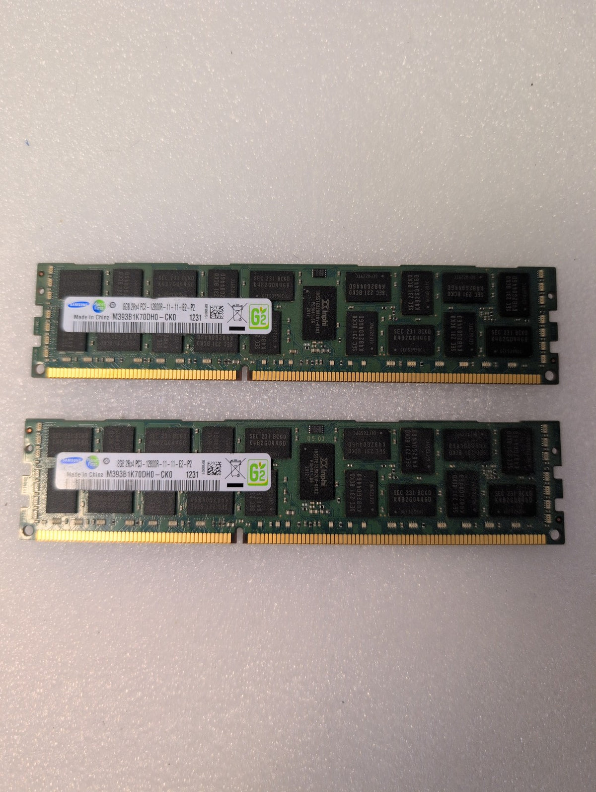 🎸 Samsung 16GB (2x8GB) PC3-12800R DDR3 ECC Registered Server RAM M393B1K70DH0-