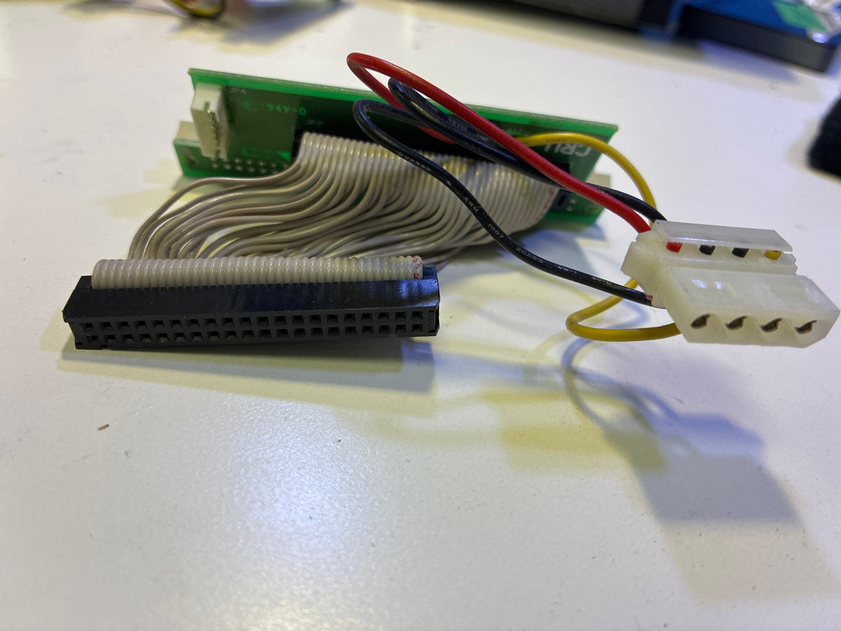 🔥 Vintage SCSI to IDE 50-Pin Edge Connector Adapter Board w/ Ribbon Cable