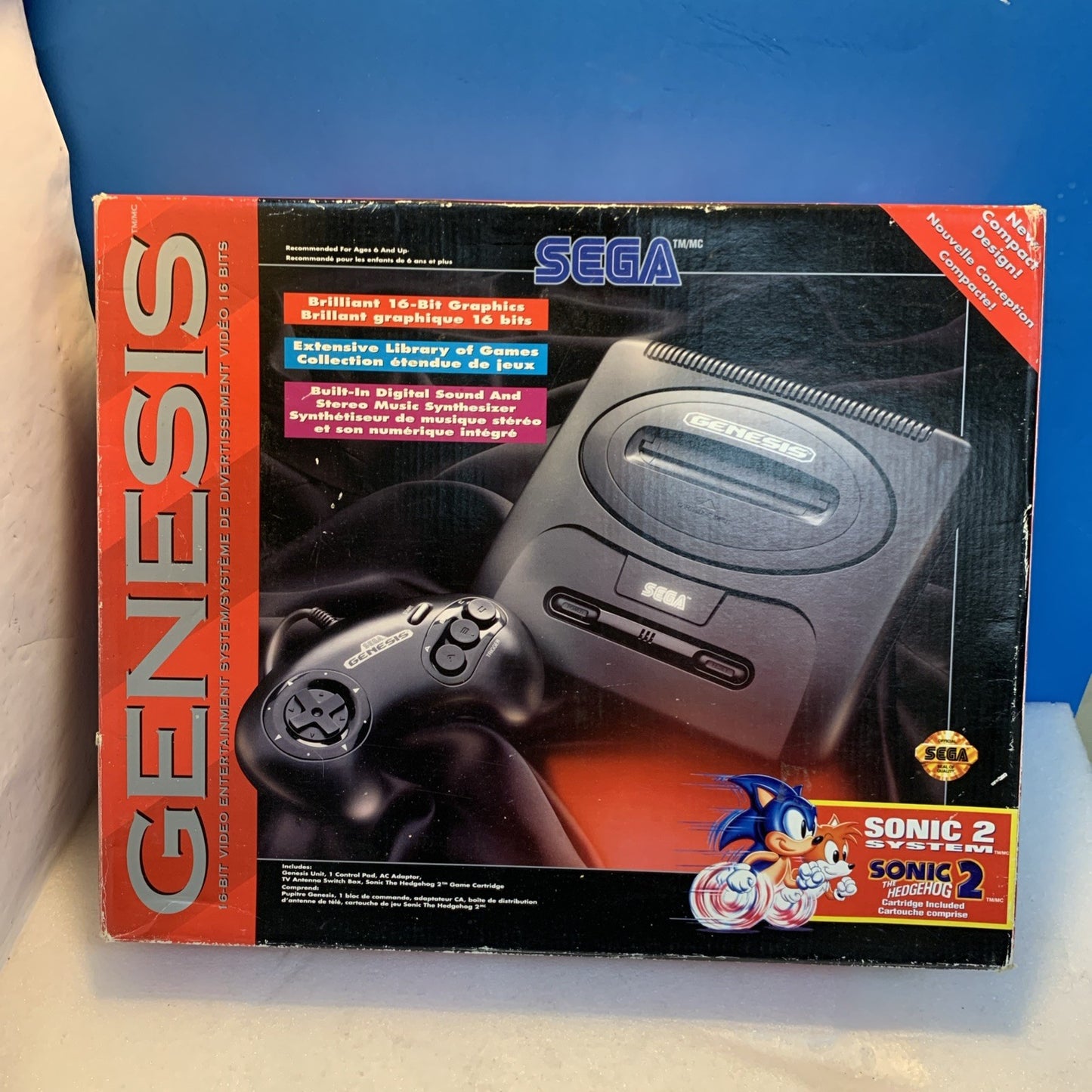 Sega Genesis MK-1631 Console Working 2 Controller 4 Game