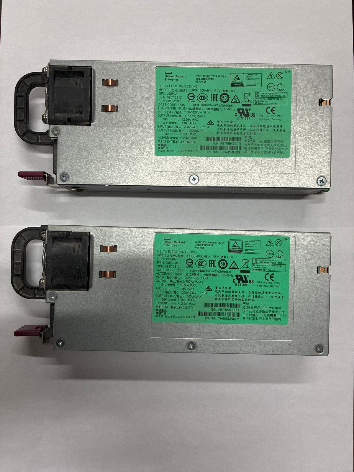 🔥 HPE J9580A 1000W Flex Slot Platinum Hot-Plug Server Power Supply Lot of 2