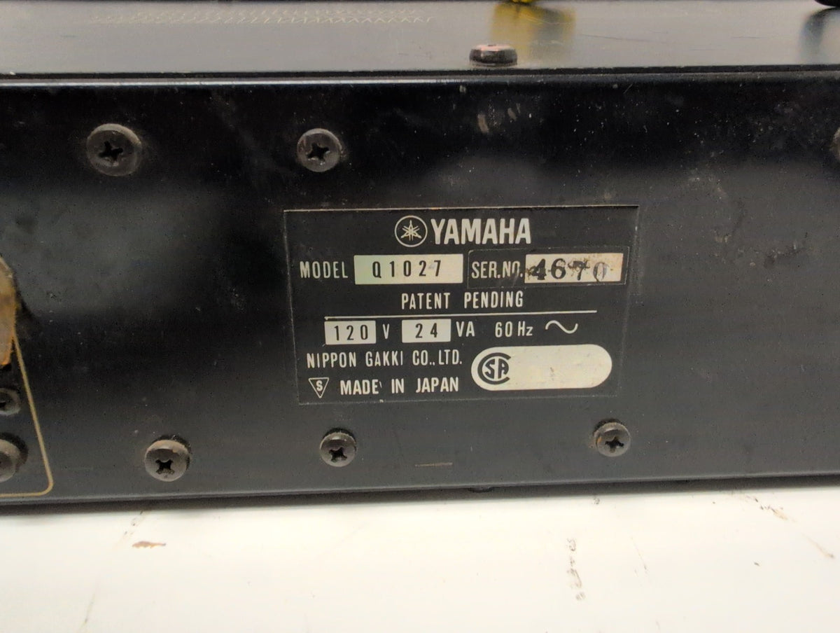 🎸 Yamaha Q1027 Professional Series  Graphic Equalizer 2U Rack