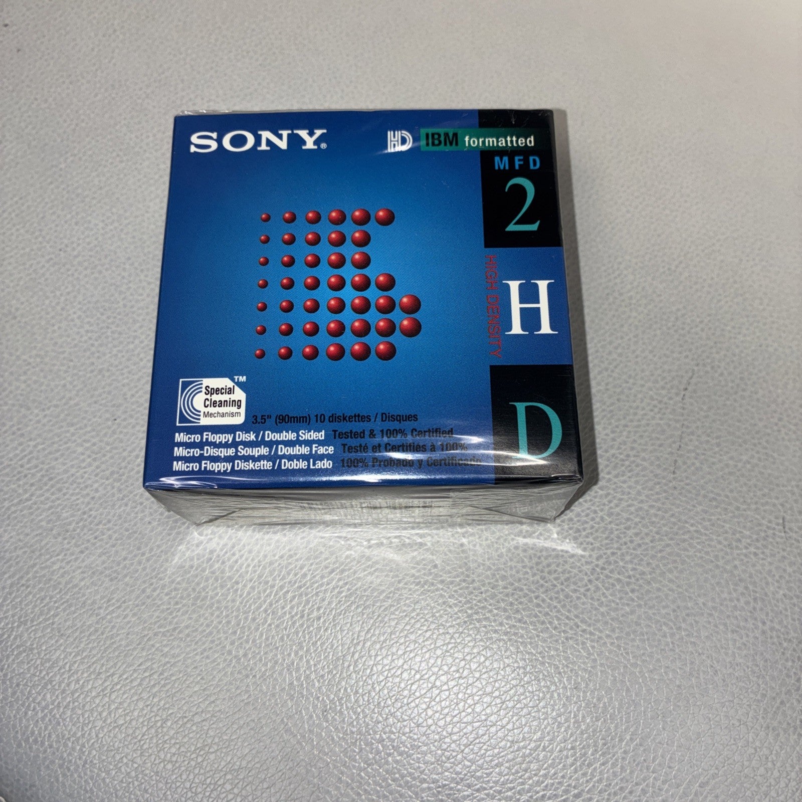 New 🔥 10 Pack Sony 3.5" Floppy Disk MFD-2HD HD IBM Formatted Sealed Vintage