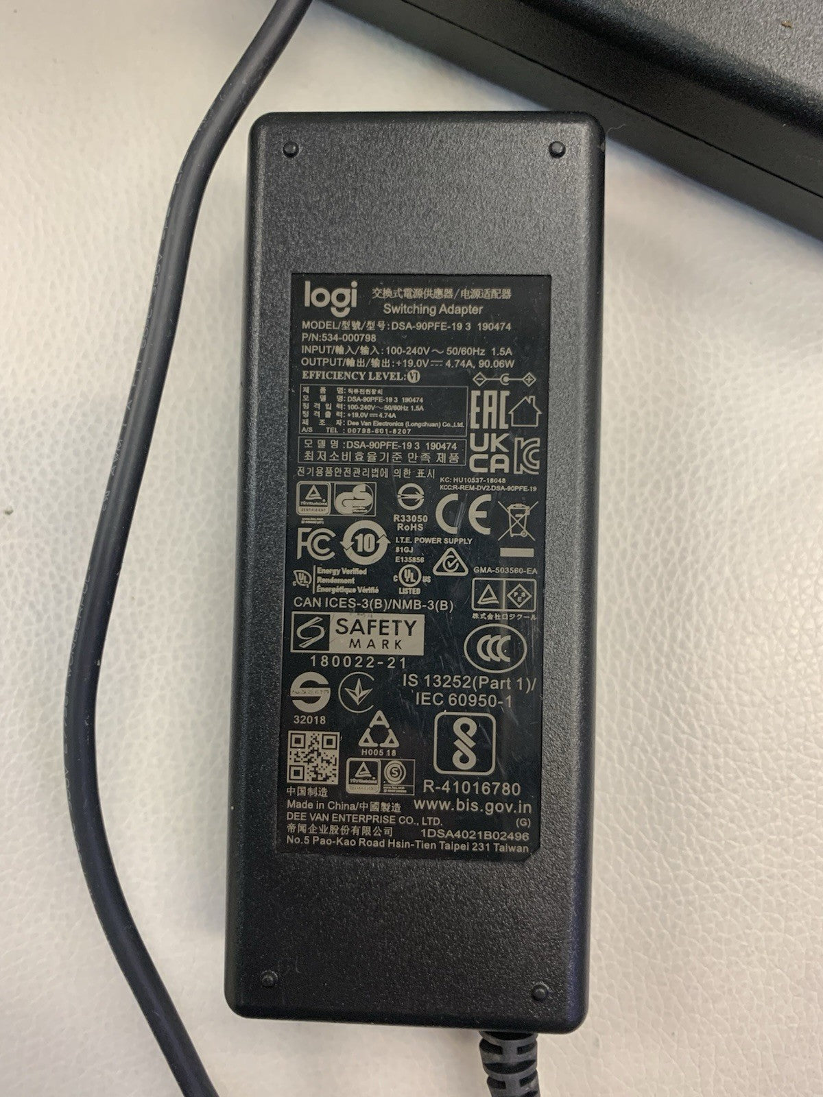 🔥 OEM Logitech DSA-90PFE-19 190474 AC Adapter 90W 19V 4.74A power supply (QTY)