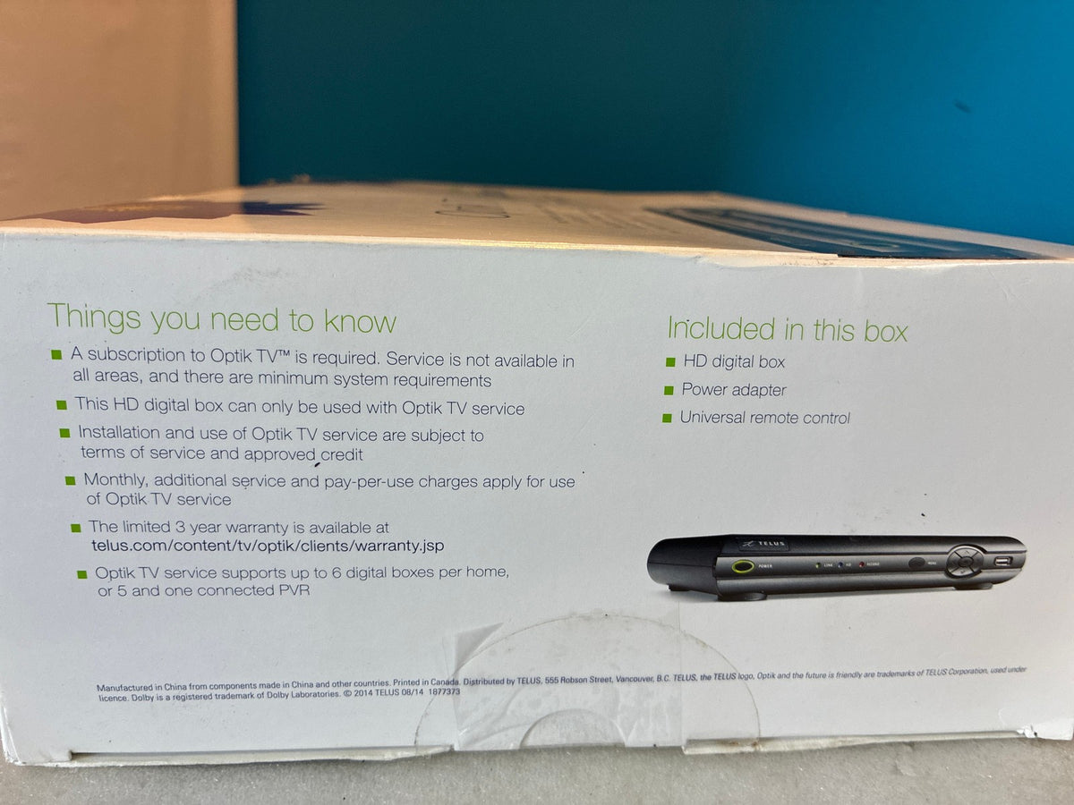 🔥 Cisco ISB7100 HD Digital Cable Set-Top Box for TELUS Optik TV, 256MB Black