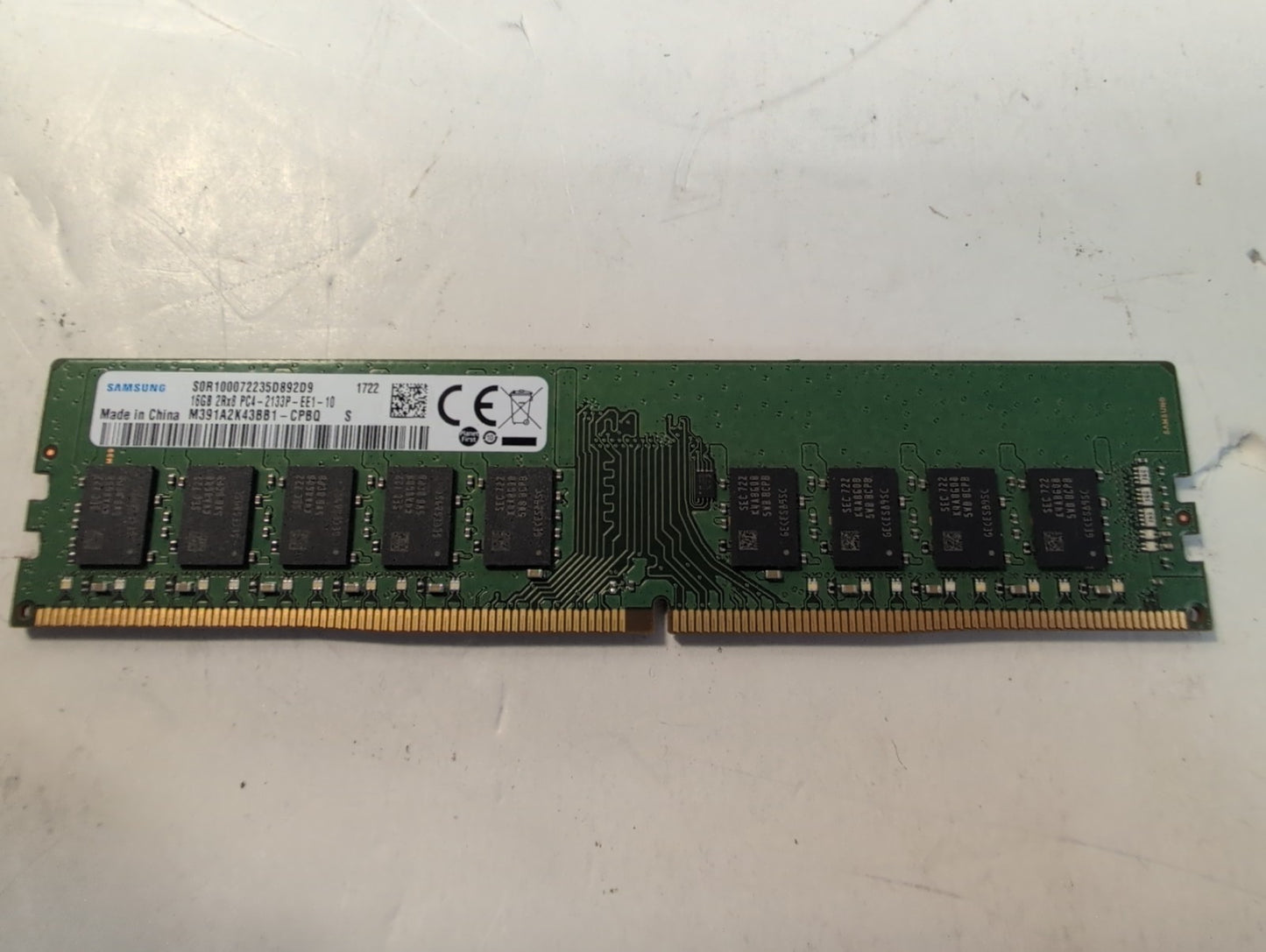 🔥 Samsung 16GB 2Rx8 PC4-2133P-EE1-10 M391A2K43BB1-CPBQ DDR4  ECC SERVER RAM  -