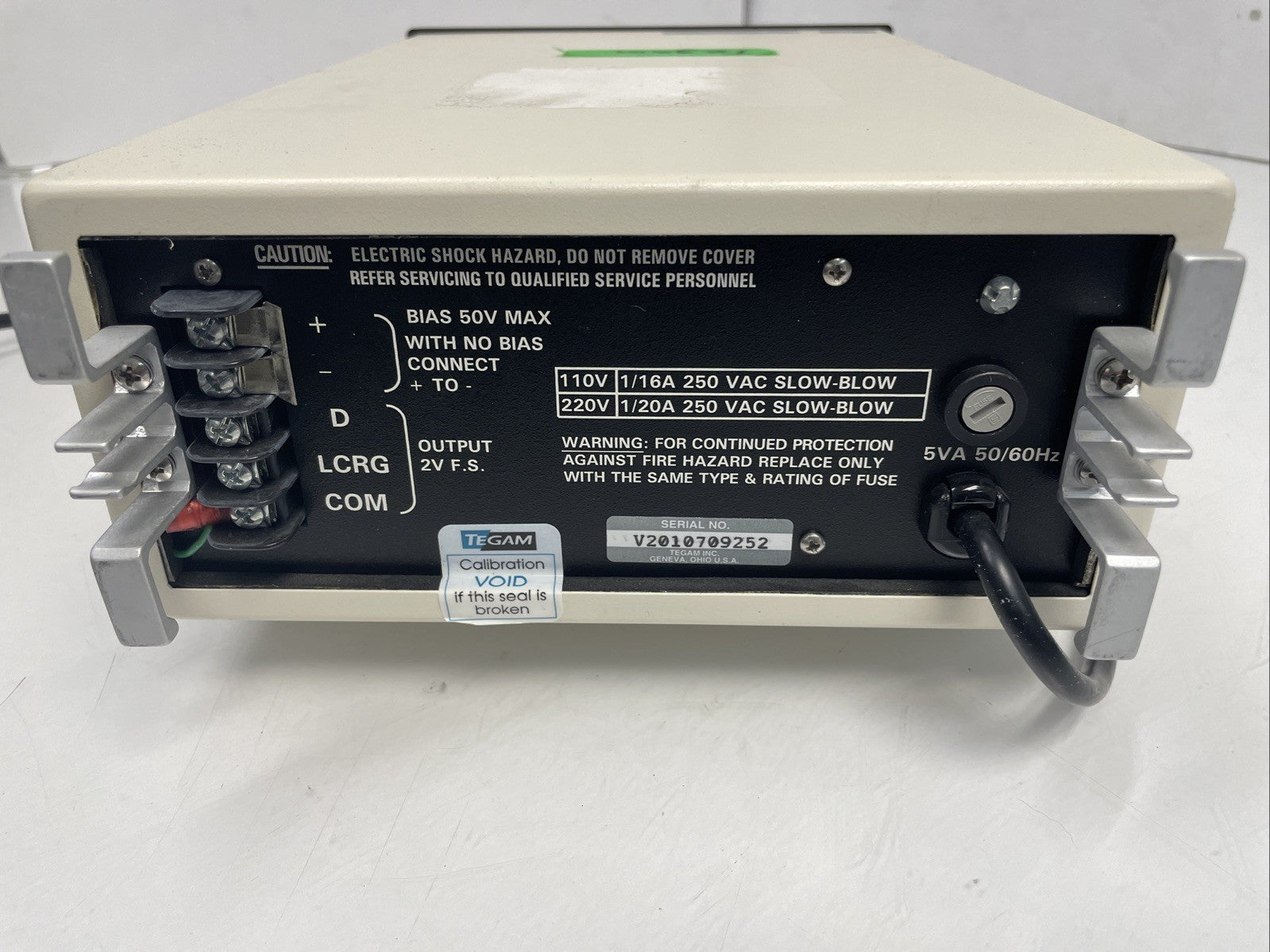 TEGAM MODEL 252 DIGITAL IMPEDANCE METER